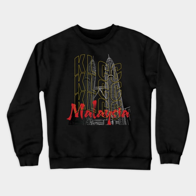 KLCC Malaysia Crewneck Sweatshirt by TeeText